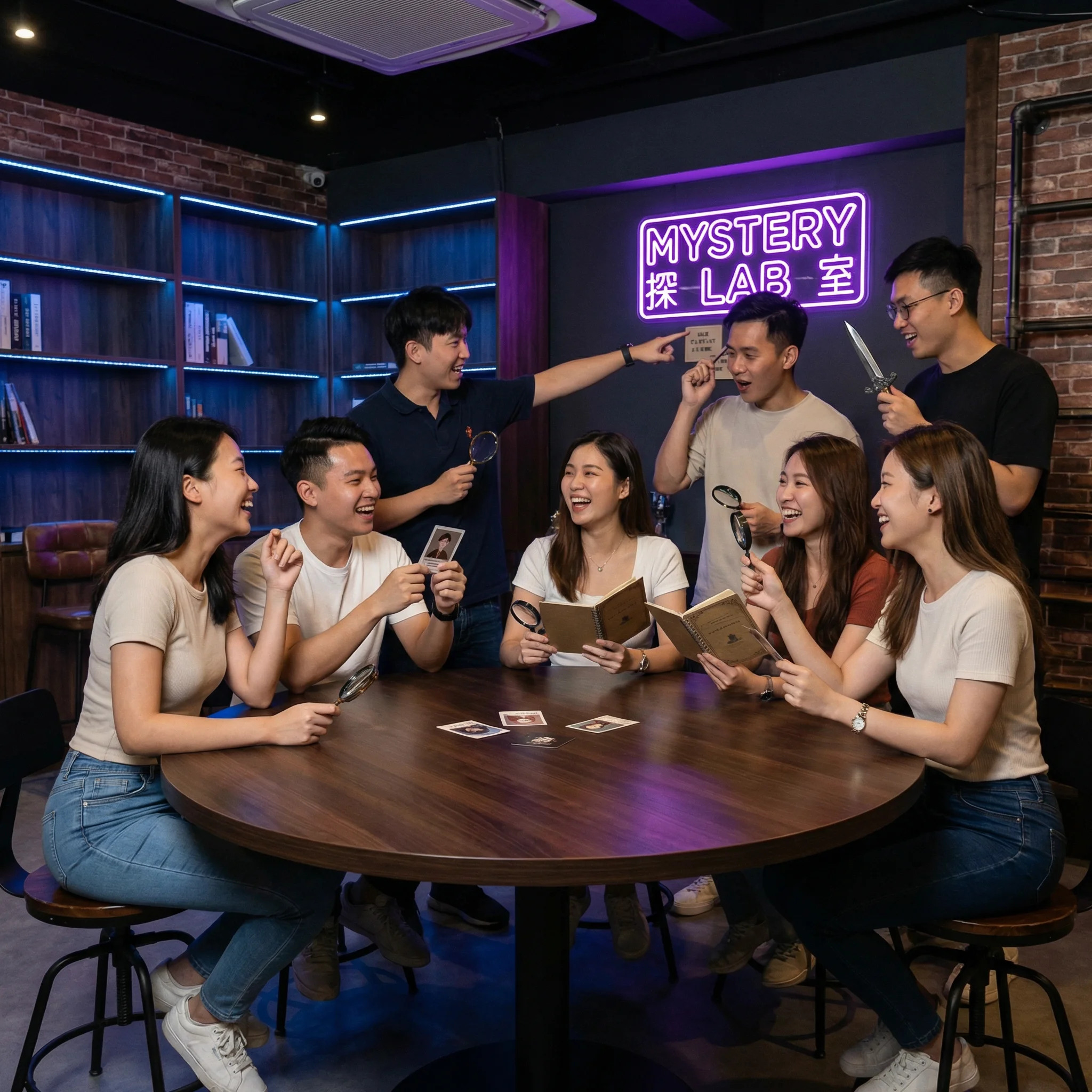 电影天堂团队组织剧本杀活动现场